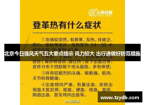 北京今日强风天气五大要点提示 风力较大 出行请做好防范措施